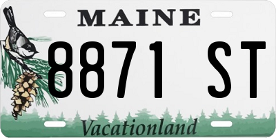 ME license plate 8871ST