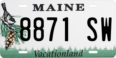 ME license plate 8871SW