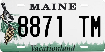 ME license plate 8871TM