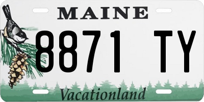 ME license plate 8871TY