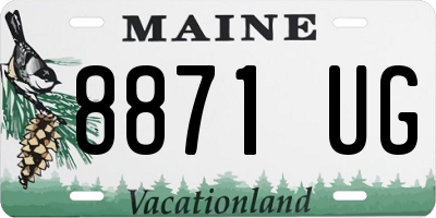 ME license plate 8871UG