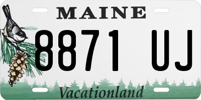 ME license plate 8871UJ