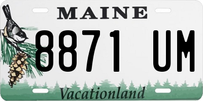 ME license plate 8871UM