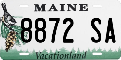 ME license plate 8872SA