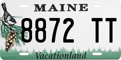ME license plate 8872TT