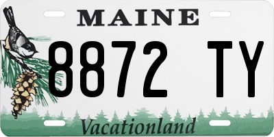 ME license plate 8872TY