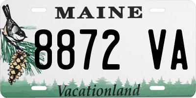 ME license plate 8872VA