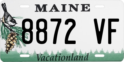 ME license plate 8872VF
