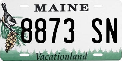 ME license plate 8873SN
