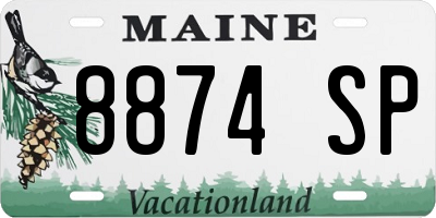 ME license plate 8874SP