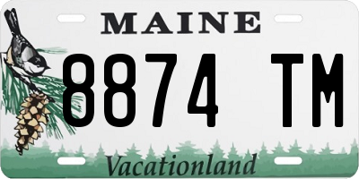 ME license plate 8874TM