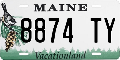 ME license plate 8874TY