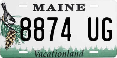ME license plate 8874UG