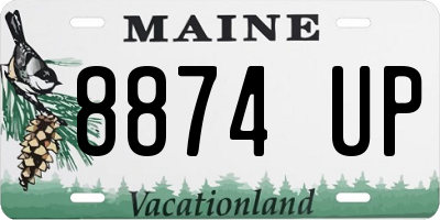 ME license plate 8874UP