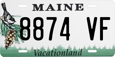 ME license plate 8874VF