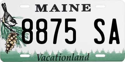 ME license plate 8875SA