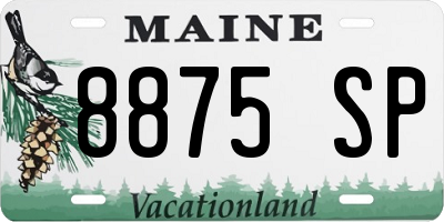 ME license plate 8875SP
