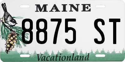 ME license plate 8875ST