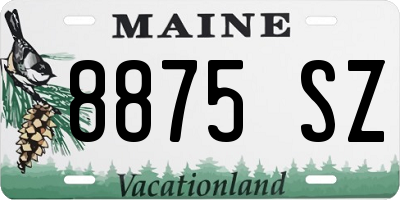 ME license plate 8875SZ