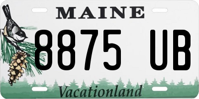ME license plate 8875UB