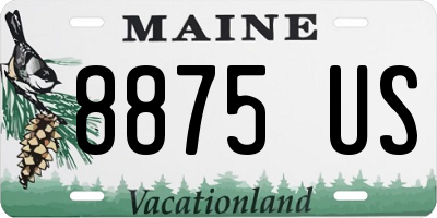 ME license plate 8875US