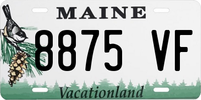 ME license plate 8875VF