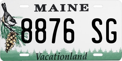 ME license plate 8876SG