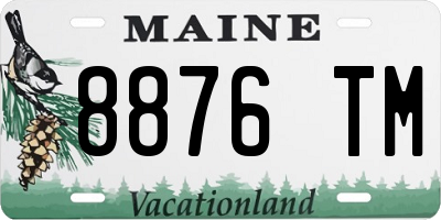 ME license plate 8876TM