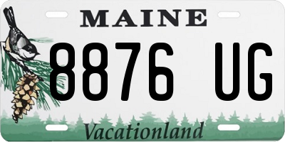 ME license plate 8876UG