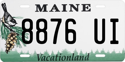 ME license plate 8876UI