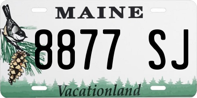 ME license plate 8877SJ