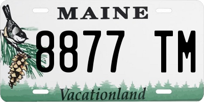 ME license plate 8877TM