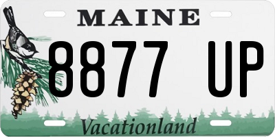 ME license plate 8877UP