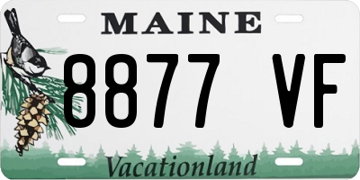 ME license plate 8877VF