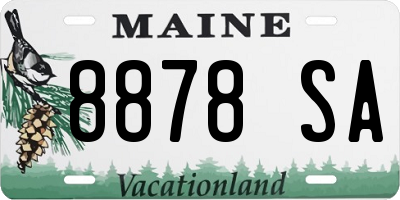 ME license plate 8878SA