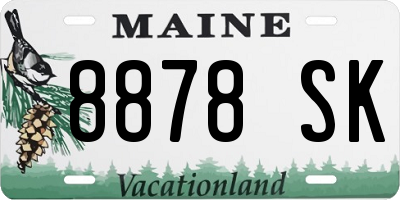 ME license plate 8878SK