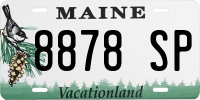 ME license plate 8878SP