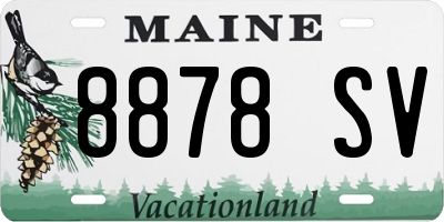ME license plate 8878SV