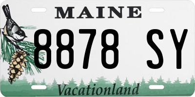 ME license plate 8878SY