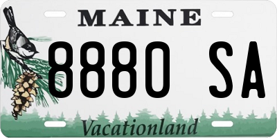 ME license plate 8880SA