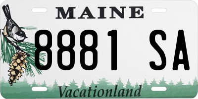 ME license plate 8881SA