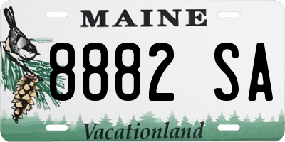 ME license plate 8882SA