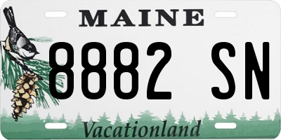 ME license plate 8882SN