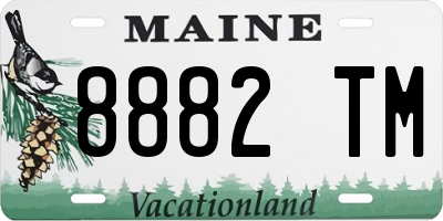 ME license plate 8882TM