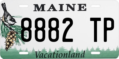 ME license plate 8882TP