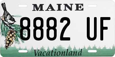 ME license plate 8882UF