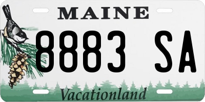 ME license plate 8883SA