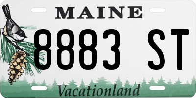 ME license plate 8883ST