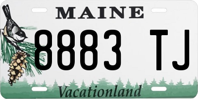 ME license plate 8883TJ