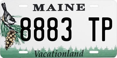 ME license plate 8883TP